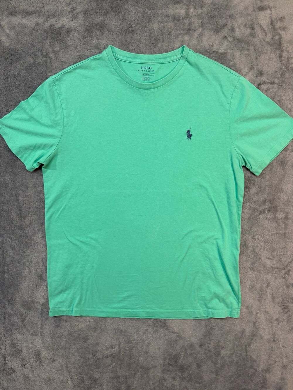 Polo Ralph Lauren Men's Green Short Sleeve Crewneck T-Shirt Navy Pony Medium